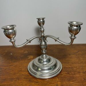 Shirley Handmade Pewter centerpiece candleholder fine quality